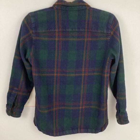 Lauren Ralph Lauren Women XS/S FLAW Green Plaid Worsted Wool Shirt Outdoor Cabin - Picture 2 of 10